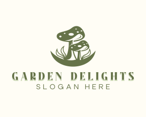 Natural Organic Mushroom logo design