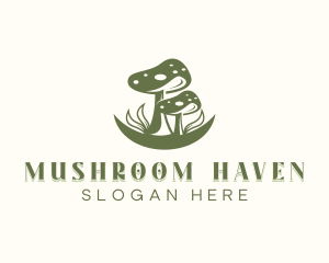 Natural Organic Mushroom logo design