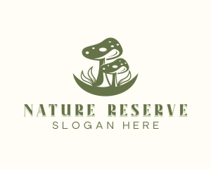 Natural Organic Mushroom logo design