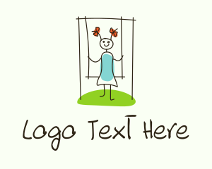 Sandbox - Children Playground Drawing logo design