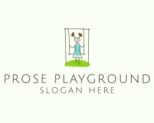 Children Playground Drawing logo design