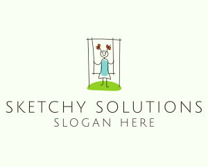 Children Playground Drawing logo