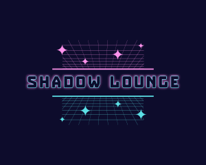 Retro Cyber Grid Sparkle logo