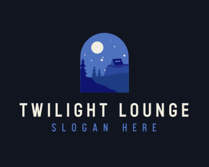 Night Camping Scene logo design