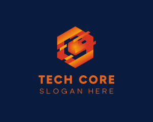 Digital Tech Cube logo design