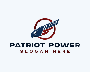 Patriotic Falcon Wing logo design