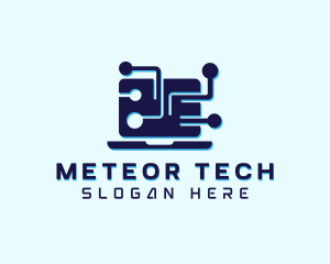 Tech Computer Microchip logo design