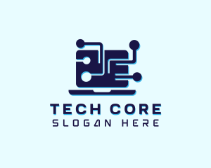 Tech Computer Microchip logo design