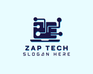 Tech Computer Microchip logo design