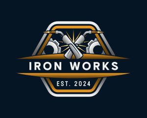 Iron Welding Maintenance logo design