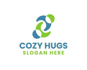 Person Hug Support logo design