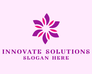 Blooming Purple Flower Logo