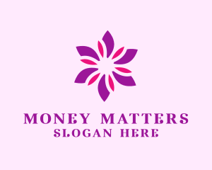 Blooming Purple Flower Logo