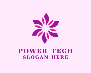 Blooming Purple Flower Logo