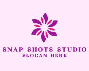 Blooming Purple Flower Logo