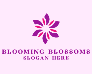 Blooming Purple Flower logo