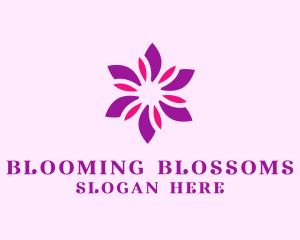 Purple Flower Petals logo design