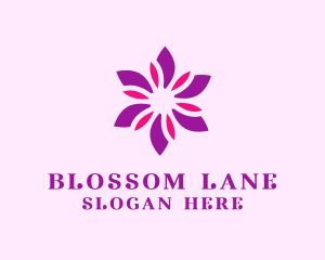 Purple Flower Petals logo design