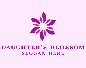 Purple Flower Petals logo design