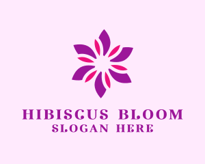 Purple Flower Petals logo design