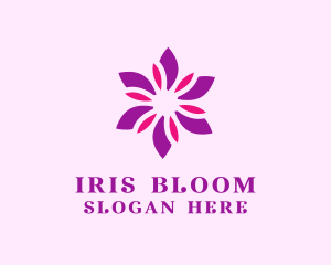 Purple Flower Petals logo design