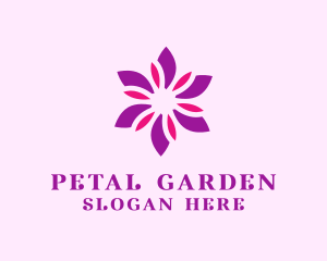 Purple Flower Petals logo design