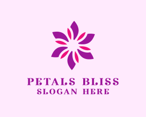 Purple Flower Petals logo design