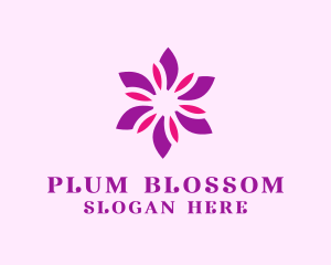 Purple Flower Petals logo design