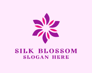 Purple Flower Petals logo design