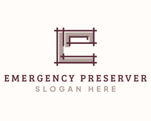 Property Contractor Letter E  logo design