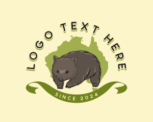 Wombat Australia Map logo