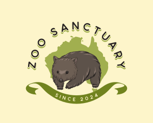 Wombat Australia Map logo design