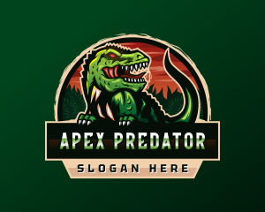 Wild Tyrannosaurus Dinosaur logo design