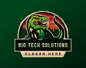 Wild Tyrannosaurus Dinosaur logo design