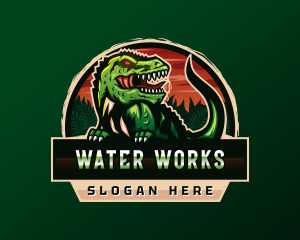 Wild Tyrannosaurus Dinosaur logo design