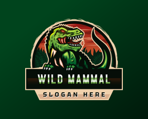 Wild Tyrannosaurus Dinosaur logo design