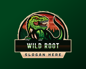 Wild Tyrannosaurus Dinosaur logo design