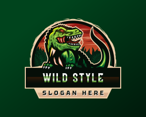 Wild Tyrannosaurus Dinosaur logo design