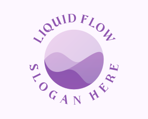 Liquid Wave Circle logo design