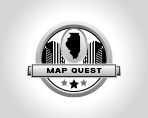 Illinois State Map logo design