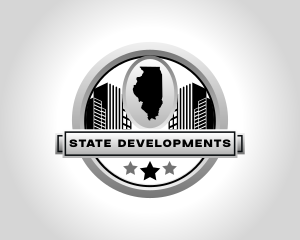 Illinois State Map logo design