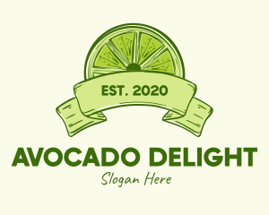 Rustic Green Lime Slice logo design