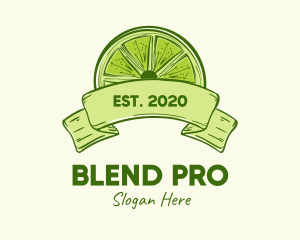 Rustic Green Lime Slice logo design