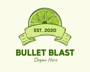 Rustic Green Lime Slice logo design