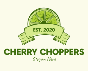 Rustic Green Lime Slice logo design