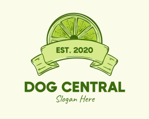 Rustic Green Lime Slice logo design