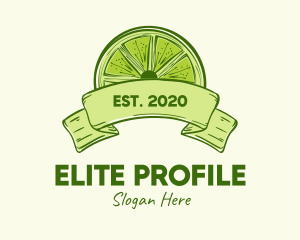 Rustic Green Lime Slice logo design