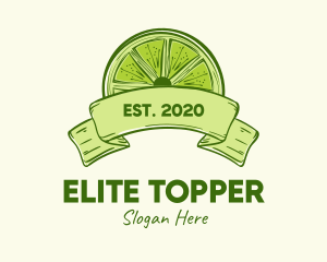 Rustic Green Lime Slice logo design