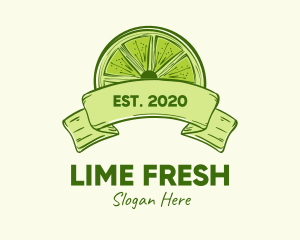 Rustic Green Lime Slice logo