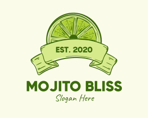 Rustic Green Lime Slice logo